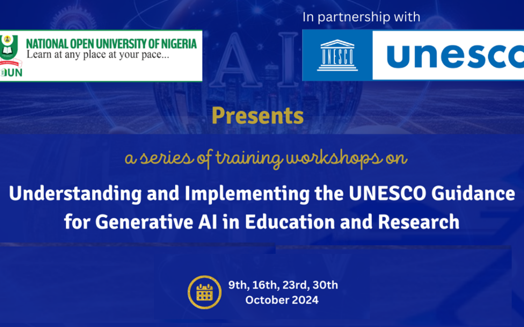 Training Workshop Series on Understanding and Implementing the UNESCO Guidance for Generative AI in Education and Research